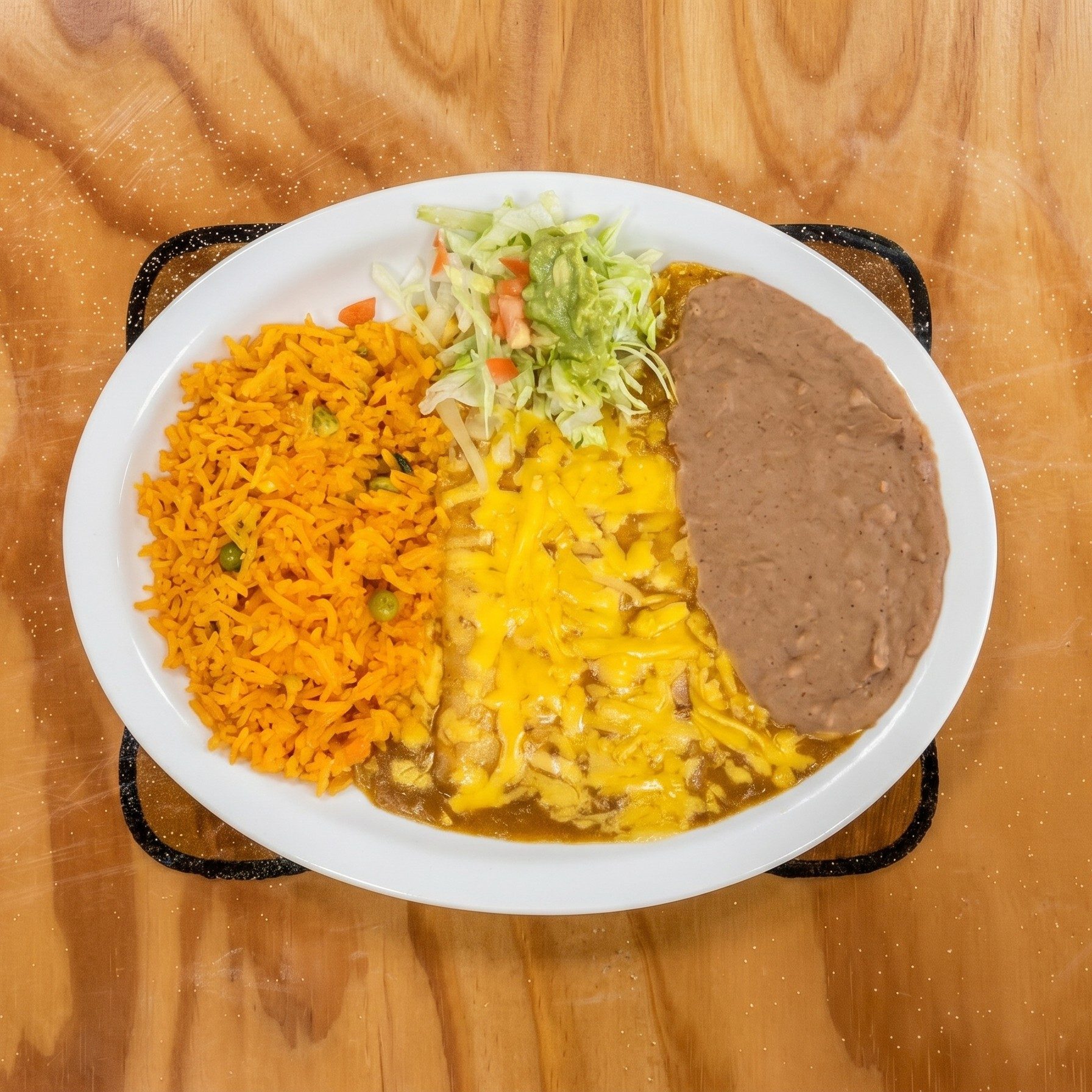 Cheese Enchilada Plate.