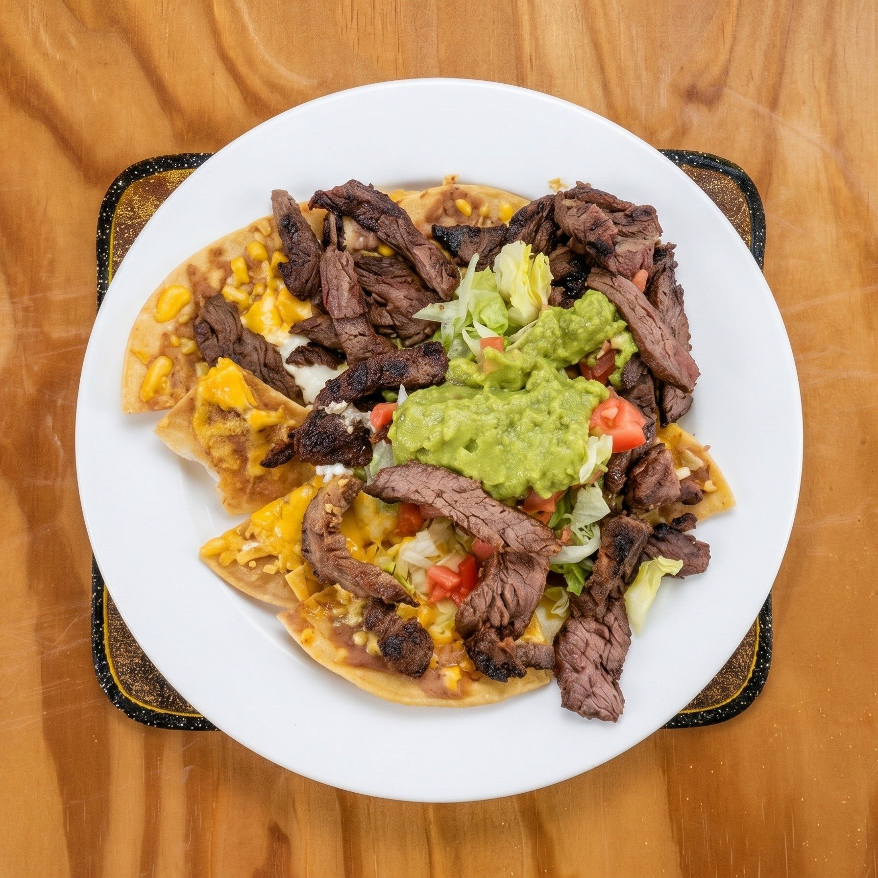 Beef or Chicken Fajita Nachos.